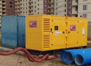 Арендованная дизель-генераторная установка для обеспечения строительства жилого микрорайона в Новой Москве.